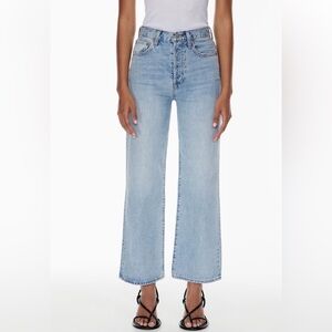 Denim Forum Light Blue Straight Leg Jeans